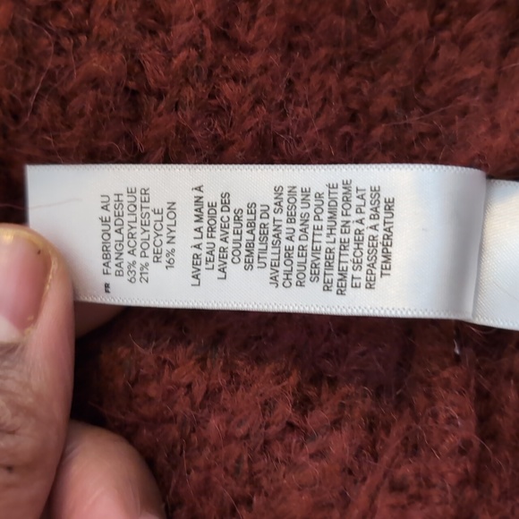 Joe Fresh| NWT Dark Rust Long Cardigan With Cuffs Acrylic Blend - Picture 8 of 10